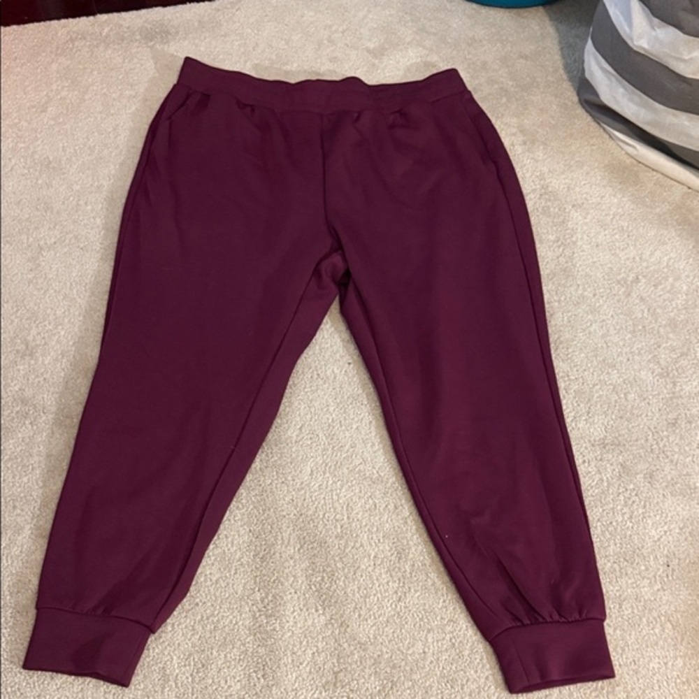 We wander woman’s performance joggers 2X dark purple NWT